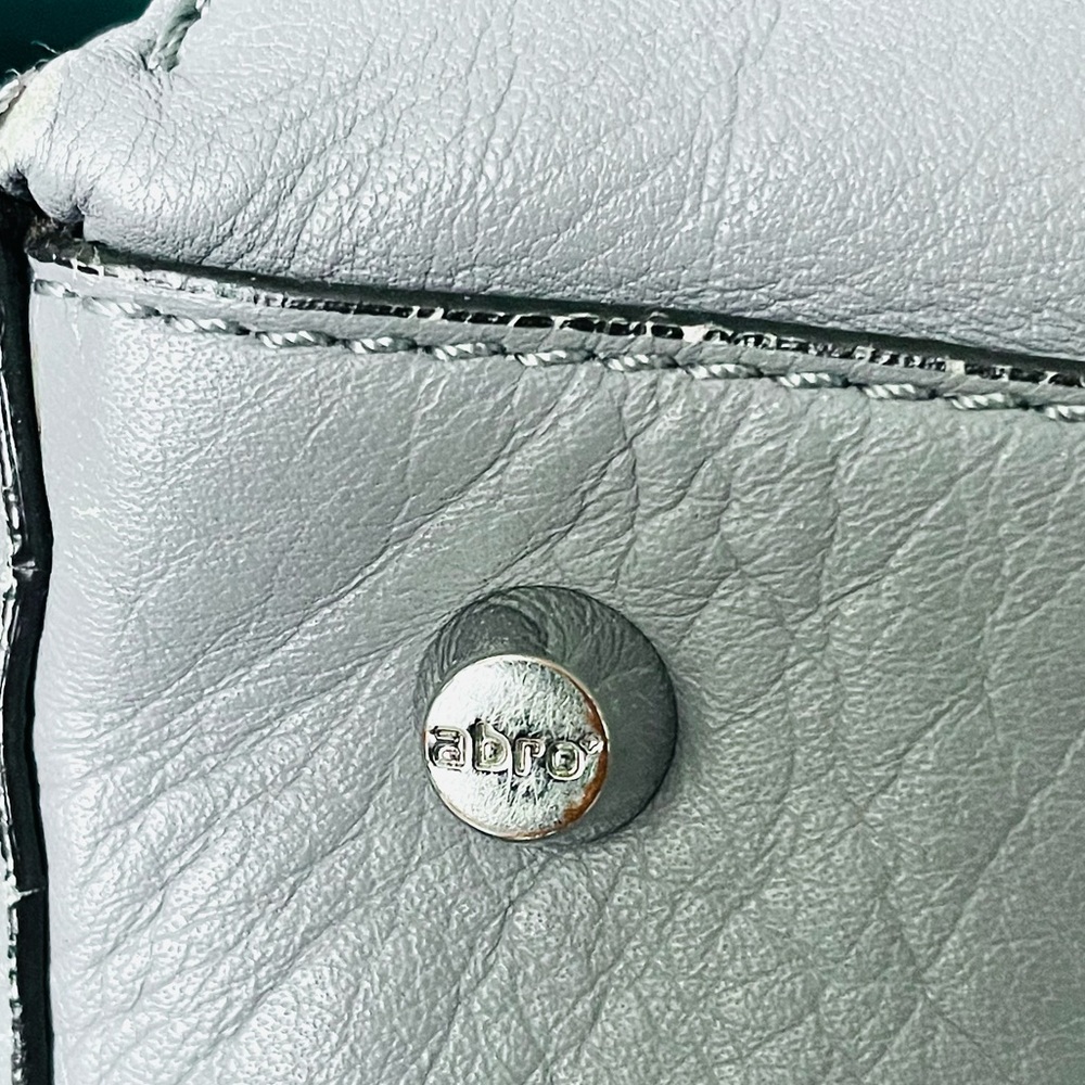 abro Leather Satchel Tote Bag Light Gray | Made in Germany - Picture 10 of 16